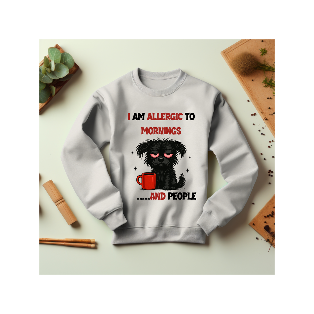 Funny Allergy Unisex Sweatshirt, Allergy Awareness Jumper, Humorous Allergic Reaction Pullover, Gag Gift Crewneck, Sarcastic Allergen Top