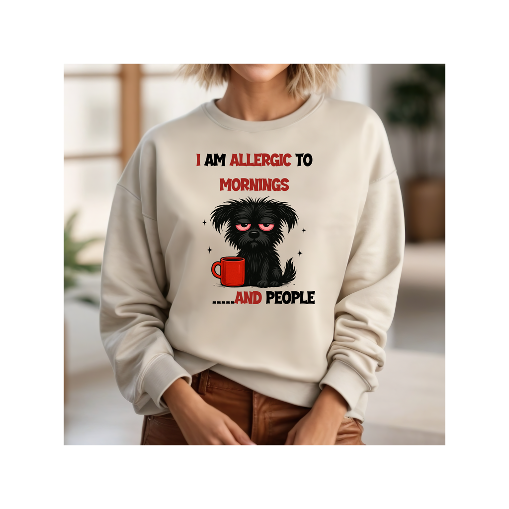 Funny Allergy Unisex Sweatshirt, Allergy Awareness Jumper, Humorous Allergic Reaction Pullover, Gag Gift Crewneck, Sarcastic Allergen Top