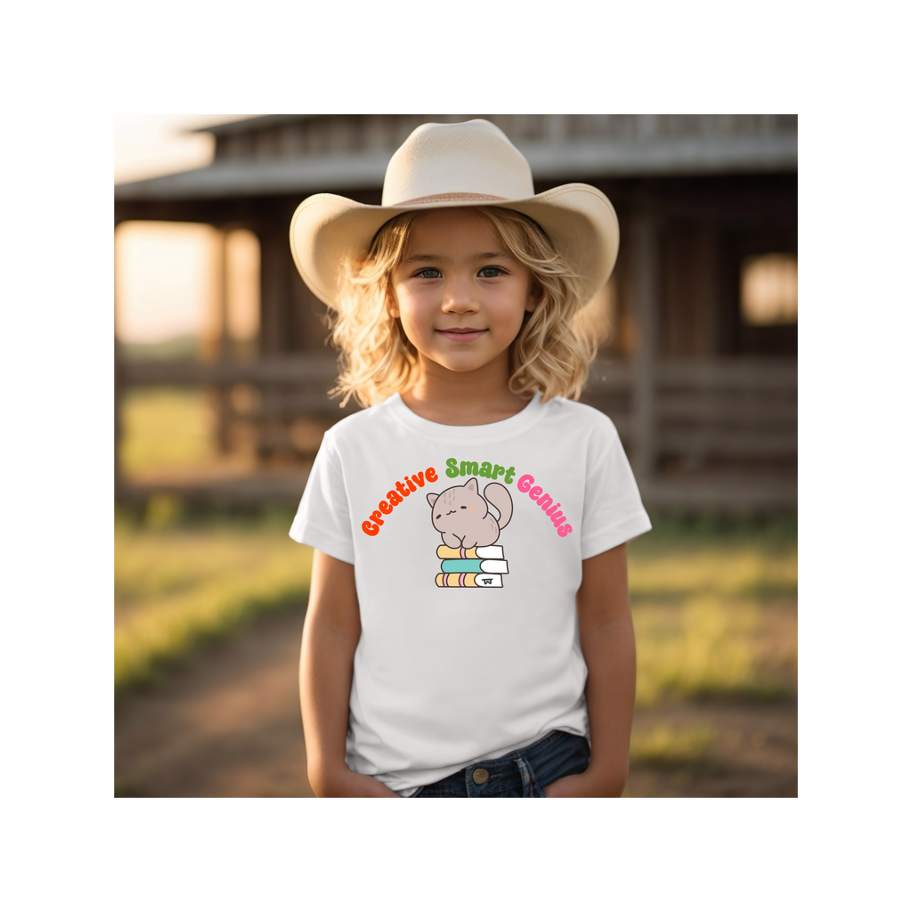 Creative Smart Genius Kids Tee, Fun Children’s T-Shirt, Ideal Gift for Creative Kids, School Spirit Wear, Educational Gift Idea