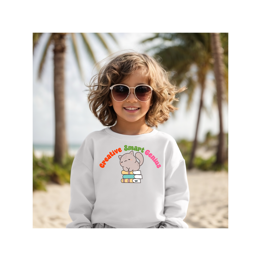 Unisex Youth Sweatshirt: Back to school. birthday gift, inspiration gift, uplifting gift, motivational gift