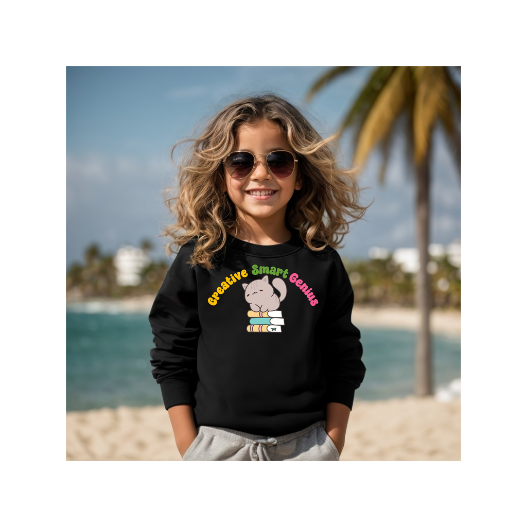 Unisex Youth Sweatshirt: Back to school. birthday gift, inspiration gift, uplifting gift, motivational gift