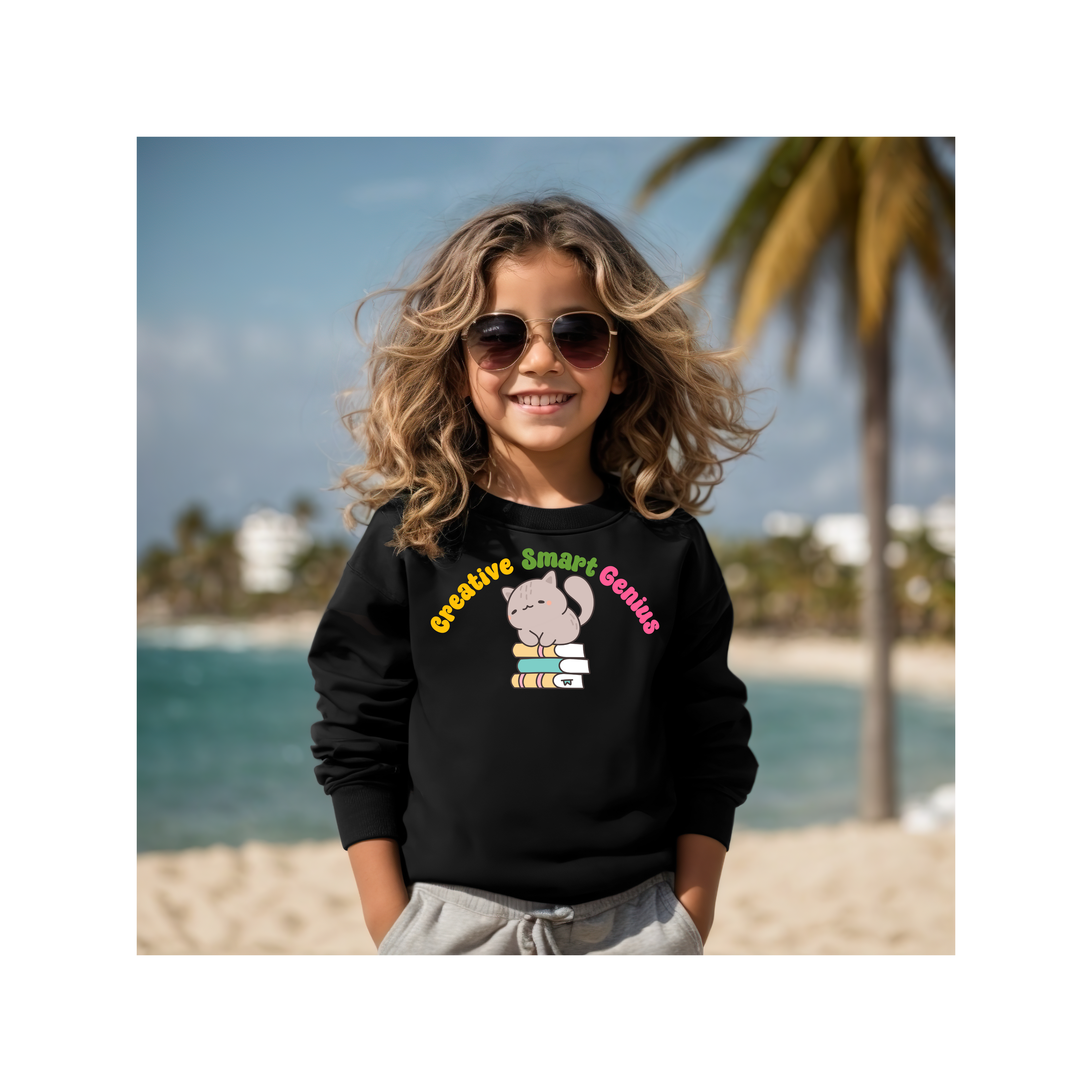 Unisex Youth Sweatshirt: Back to school. birthday gift, inspiration gift, uplifting gift, motivational gift