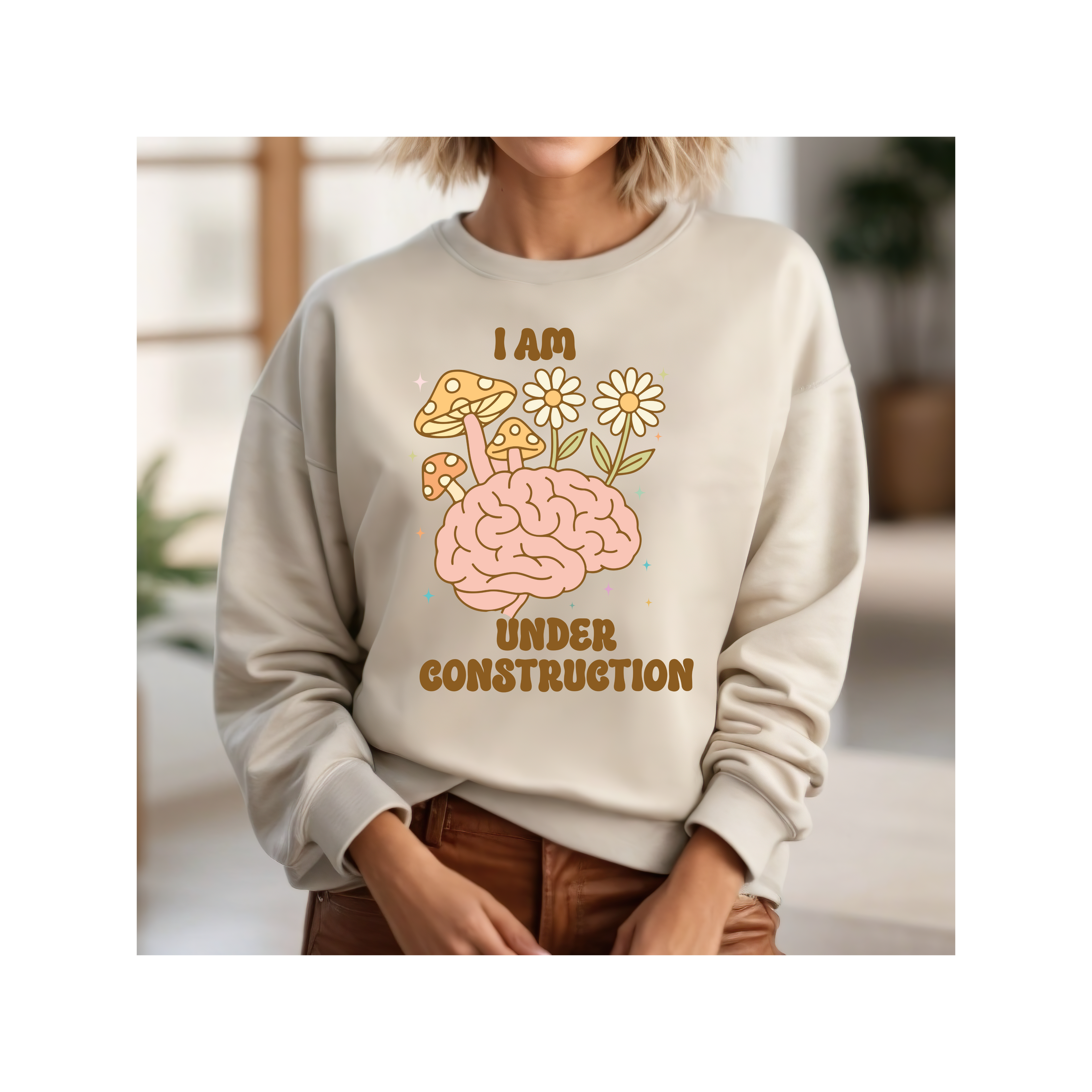 Unisex Sweatshirt:Fun, Motivational, Birthday gift, Cozy Gift for Mental Health Awareness, Relaxed Style, Growth, Nature Inspired Sweatshirt