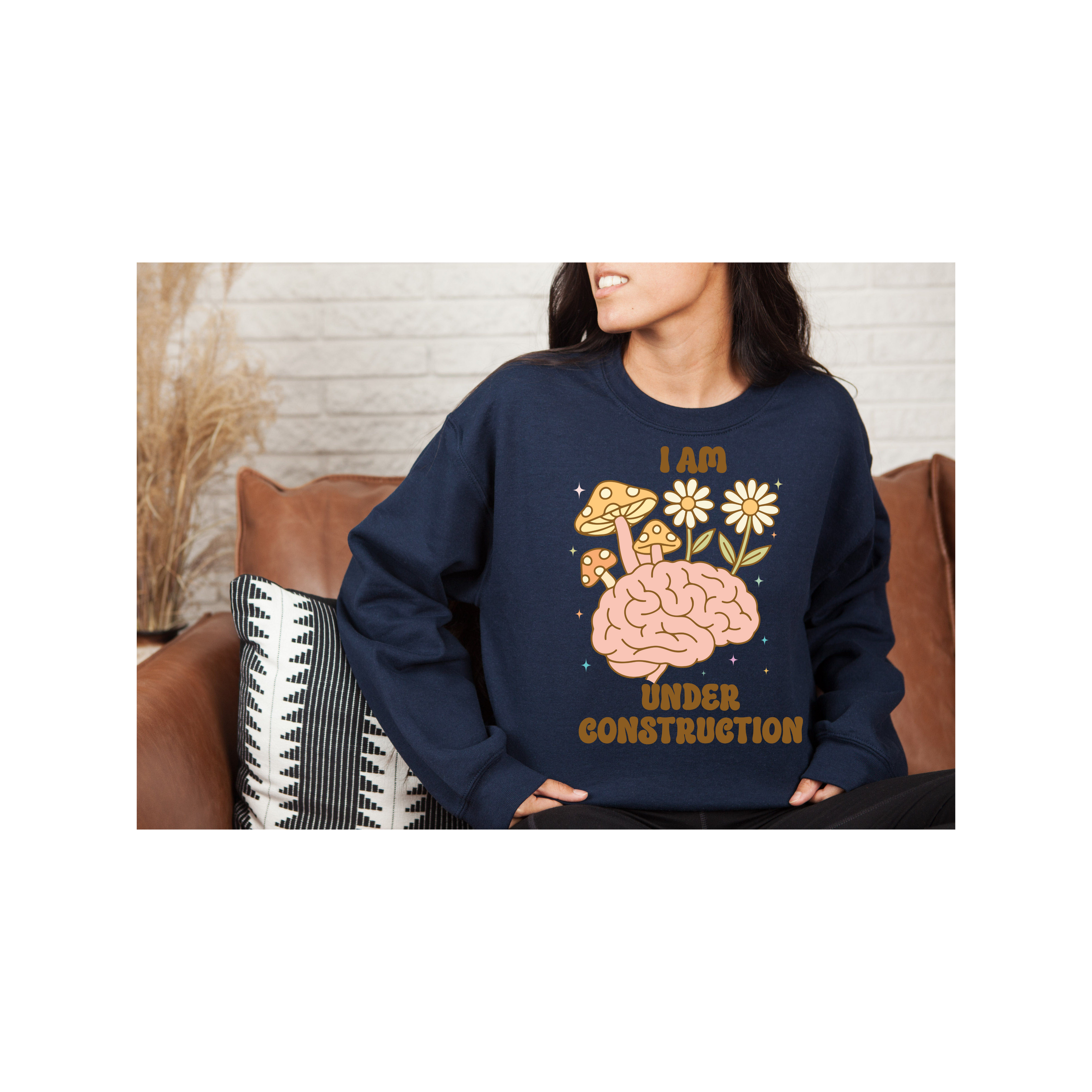 Unisex Sweatshirt:Fun, Motivational, Birthday gift, Cozy Gift for Mental Health Awareness, Relaxed Style, Growth, Nature Inspired Sweatshirt
