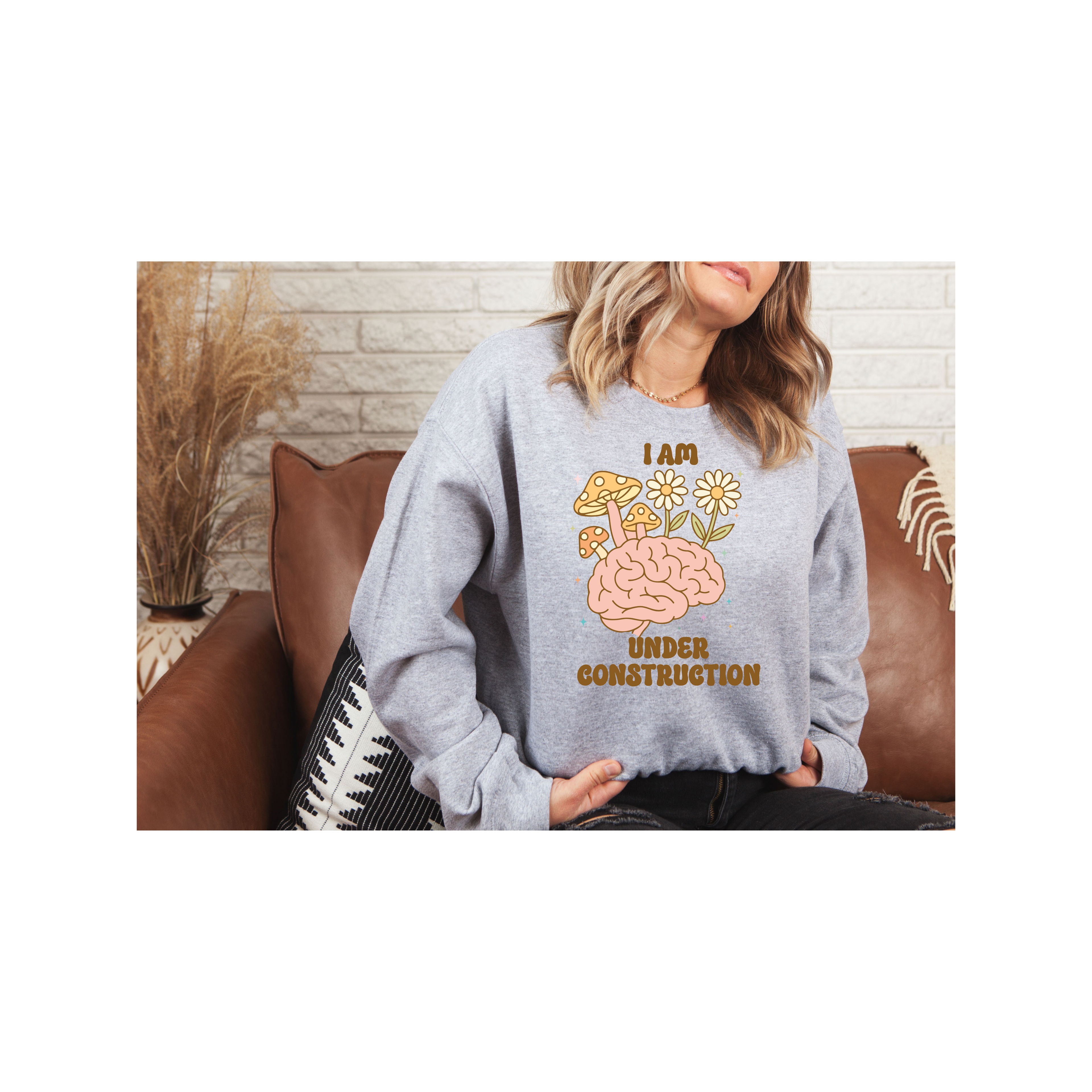 Unisex Sweatshirt:Fun, Motivational, Birthday gift, Cozy Gift for Mental Health Awareness, Relaxed Style, Growth, Nature Inspired Sweatshirt