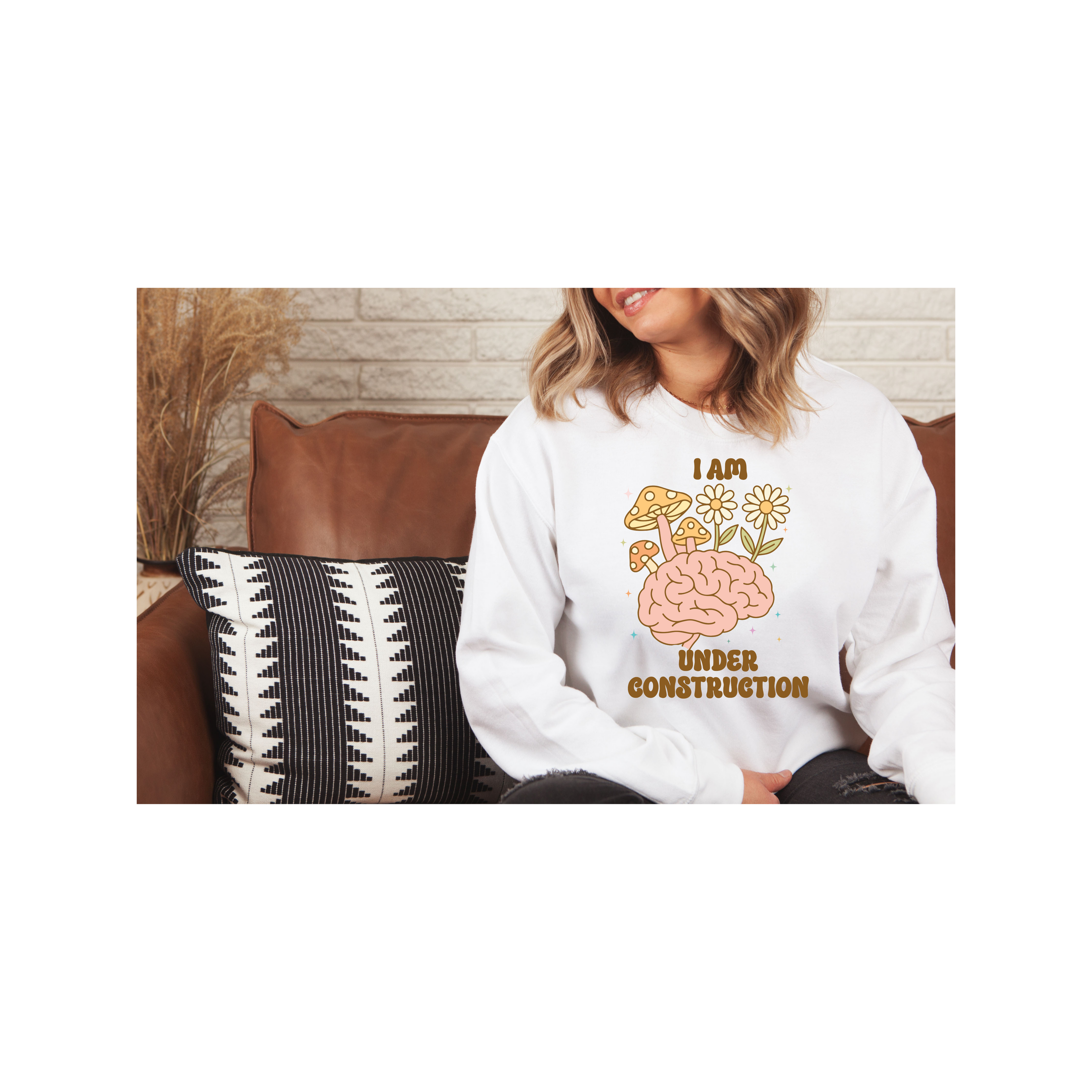 Unisex Sweatshirt:Fun, Motivational, Birthday gift, Cozy Gift for Mental Health Awareness, Relaxed Style, Growth, Nature Inspired Sweatshirt