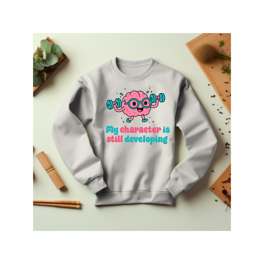 Playful Sweatshirt, Cute Sweatshirt, Fun Gift for Gamers, Motivational Gift, Personal Growth Apparel, Inspirational Gift, Self Improvement