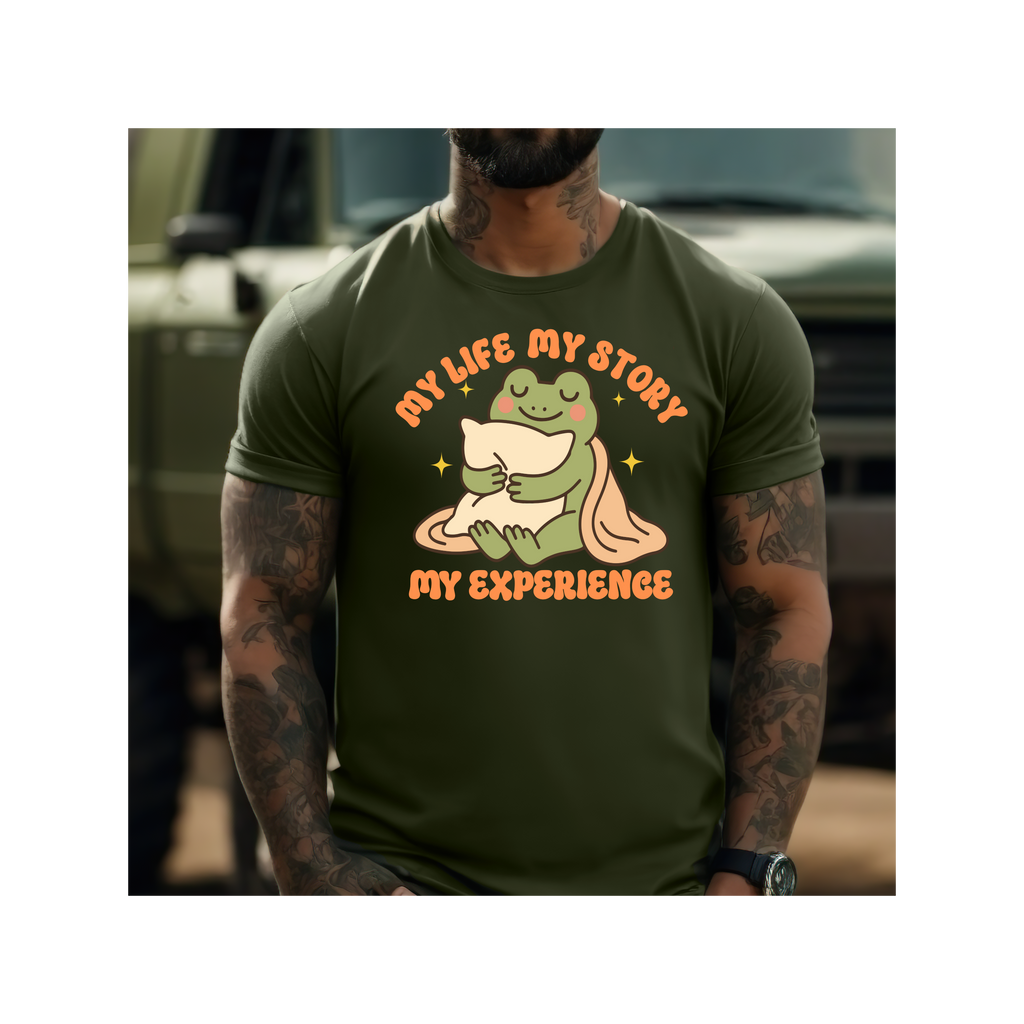 My Life, My Story My Experience Tee - Unisex T-shirt, Vintage Washed Shirt, Personalized Graphic Top, Custom Quote Apparel, Inspirational